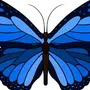 Фото нарисованной бабочки