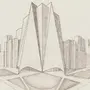 Город будущего карандашом