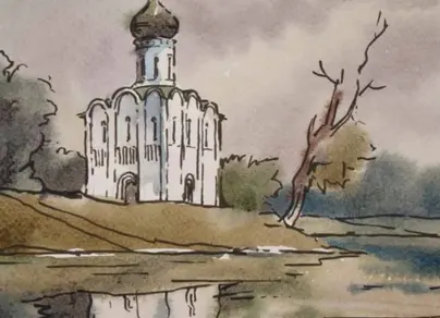 Церковь покрова на нерли рисунок