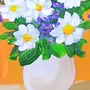 Цветы в вазе рисунок гуашью