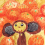 Чебурашка с апельсинами рисунок