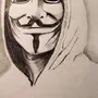 Рисунок человек в маске