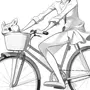Человек На Велосипеде Рисунок