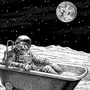 Космонавт На Луне Рисунок