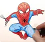 Человек паук рисунок для детей карандашом