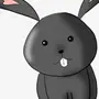 Черный Кролик Рисунок