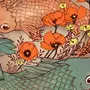 Японские рыбы рисунок