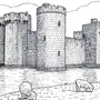 Средневековый замок рисунок
