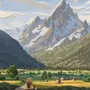 Горы Кавказа Рисунок