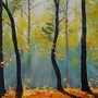 Как нарисовать лес красками