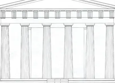 Греческий храм рисунок