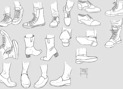 Как нарисовать обувь