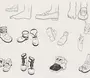 Как нарисовать обувь на ногах