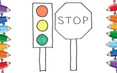 Как нарисовать светофор