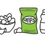 Как нарисовать чипсы