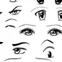 Закрытые глаза рисунок аниме