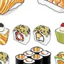 Рисунок суши для срисовки