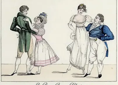 Женский костюм 19 века рисунок