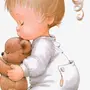 Девочка с медведем рисунок