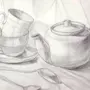 Нарисовать чайный сервиз
