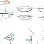 Как нарисовать нос и губы