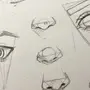 Как нарисовать нос и губы