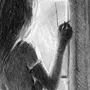 Девушка смотрит в окно рисунок