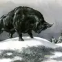 Рисунок снежный бык
