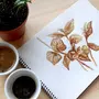 Рисунок кофем на бумаге
