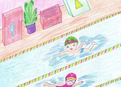 Рисунок на тему плавание