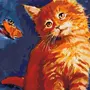 Рыжий кот рисунок