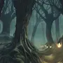 Темный лес рисунок