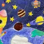 Детский рисунок космос