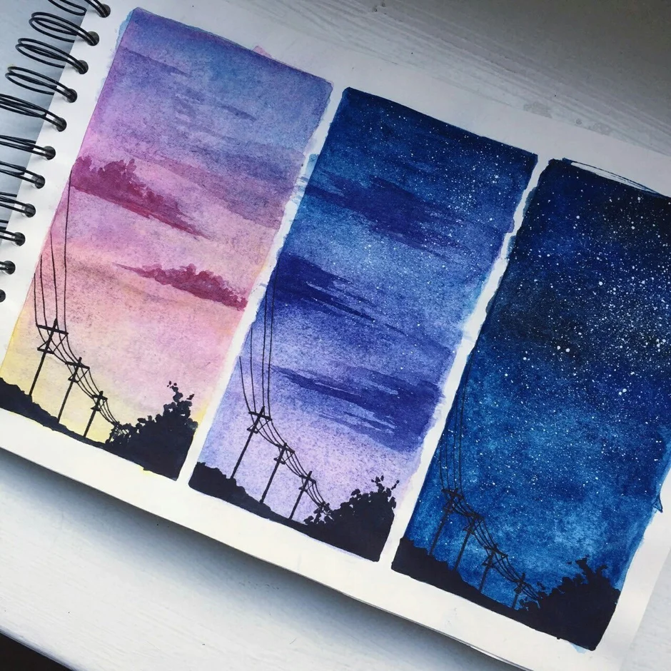 Рисунки акварелью