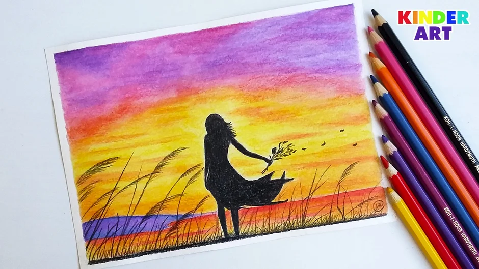 Идеи для рисунков цветными карандашами для начинающих