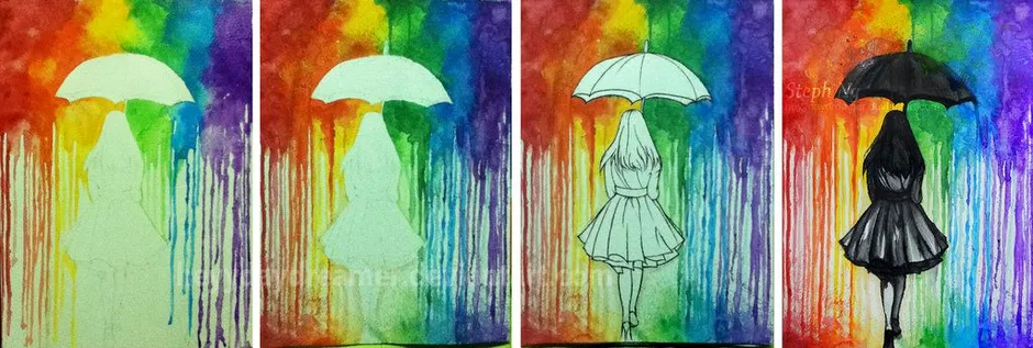 Рисунки гуашью легкие
